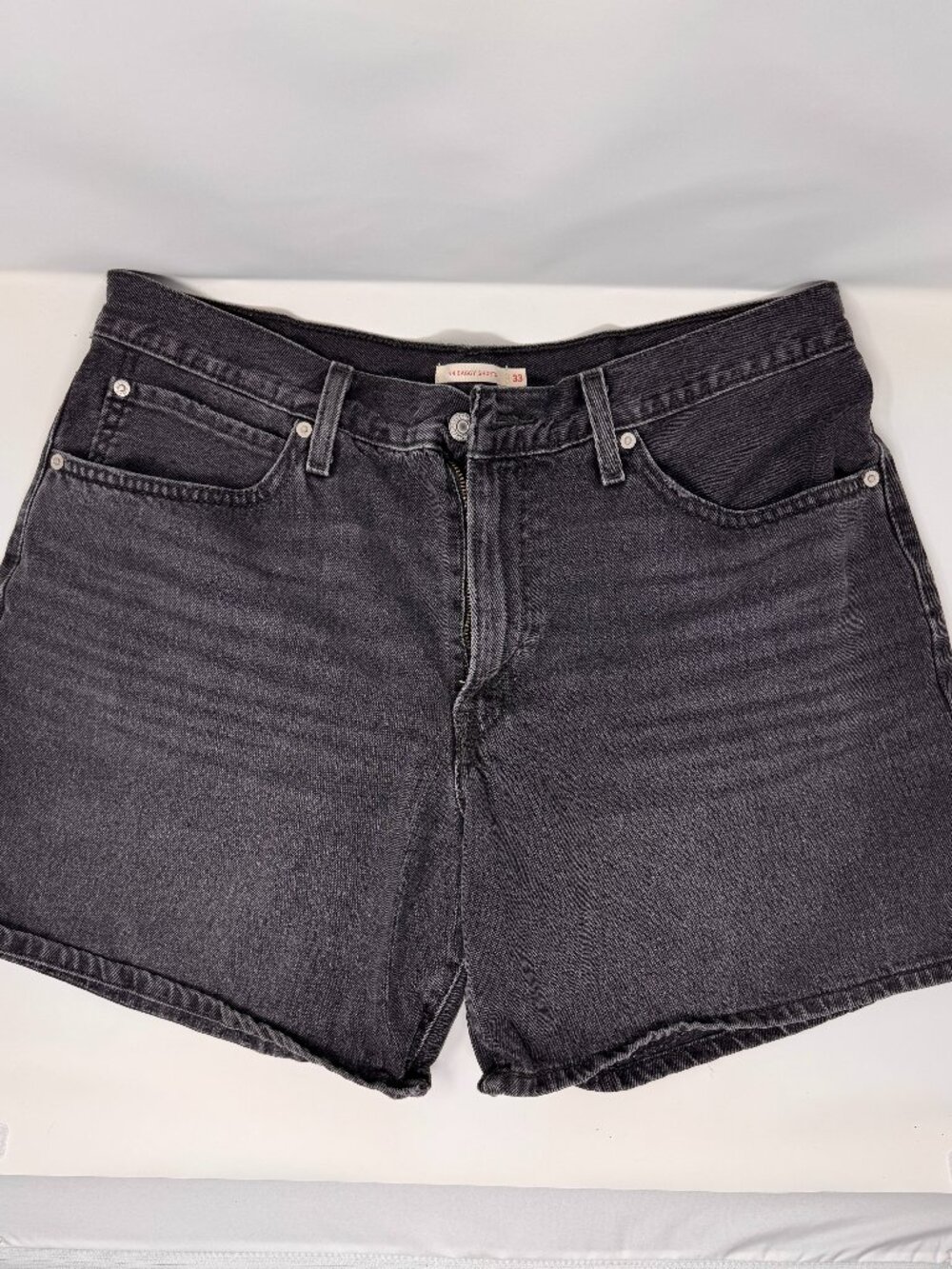 LEVI’S '94 Baggy Shorts Black Denim Relaxed Fit Size 33 (16) Like New
